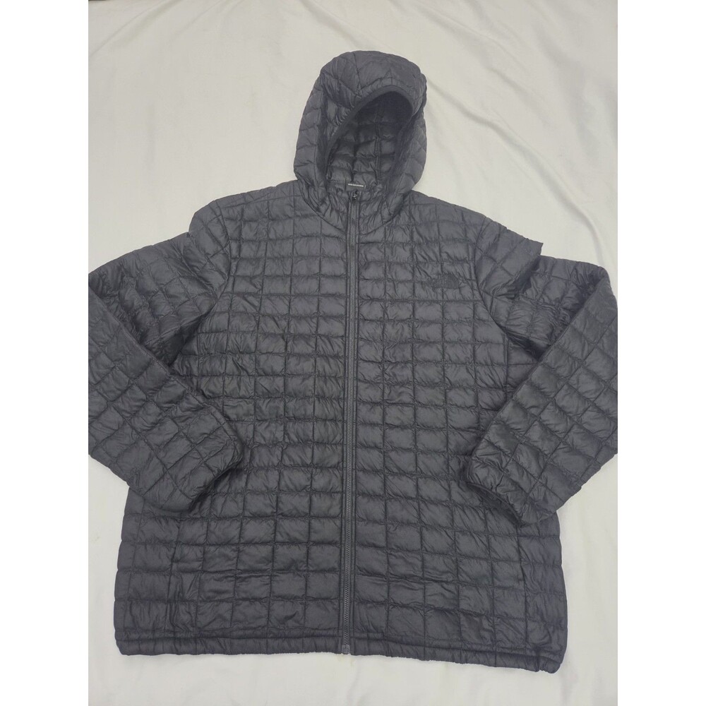 The North Face Thermoball Hoodie Jacket Men Size XL Black Quilted Puffer Outdoor